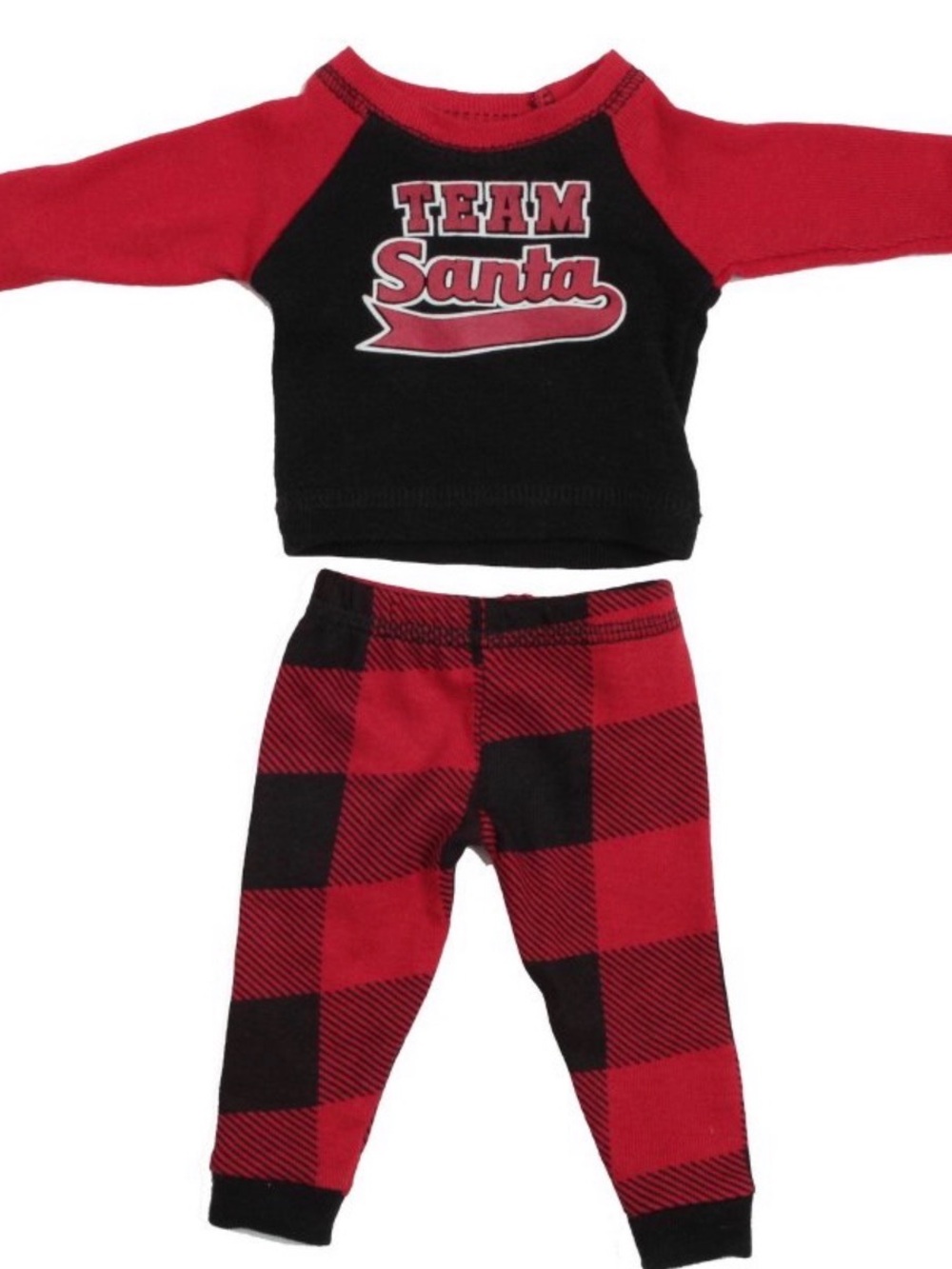 Kids Pajama Set - Red & Black Buffalo Plaid